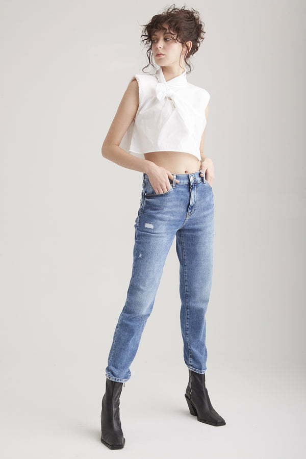 cup of joe denim Lynn Mid Waist Regular Length 5 Pocket Jeans