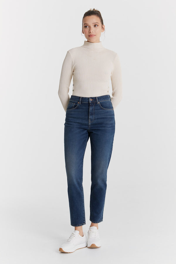 Cup Of Joe Denim Lynn Mid Waist Regular Length 5 Pocket Jeans