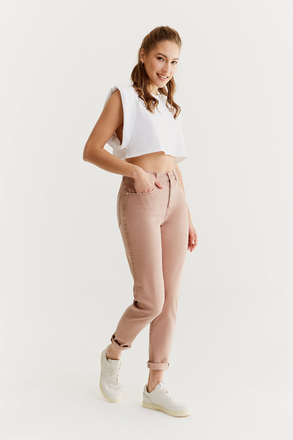 Cup Of Joe Denim Lynn Mid Waist Regular Length 5 Pocket Pants