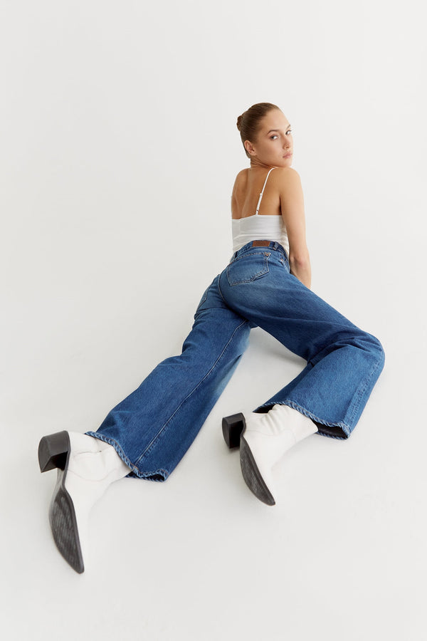 Cup Of Joe Denim Maria Ultra High Waist Full Length 5 Pocket Jeans