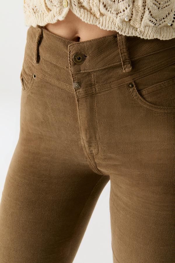 Cup Of Joe Denim Matilda Cord Ultra High Waist Full Length 5 Pocket Pants