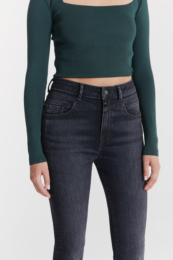 Cup Of Joe Denim Matilda Ultra High Waist Full Length 5 Pocket Jeans