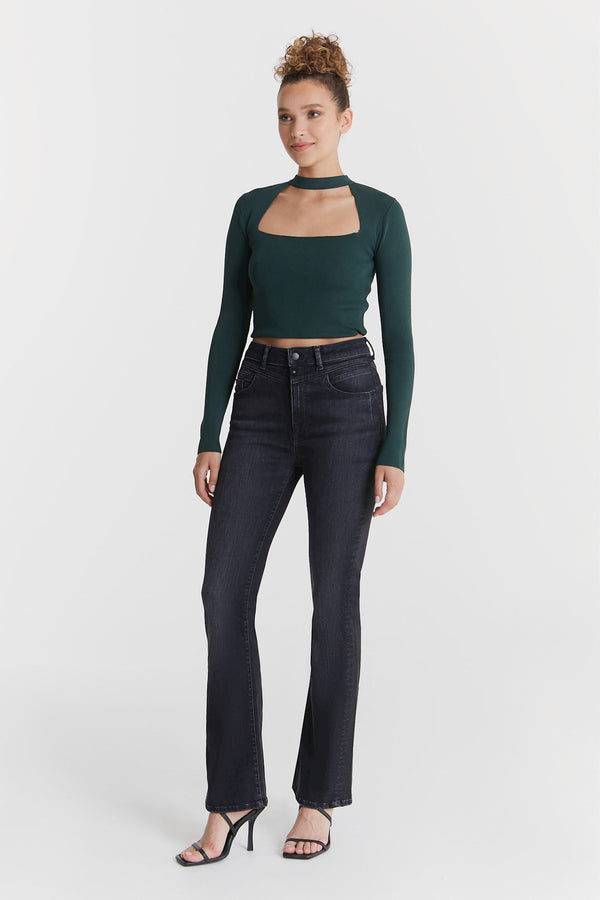 cup of joe denim Matilda Ultra High Waist Full Length 5 Pocket Jeans