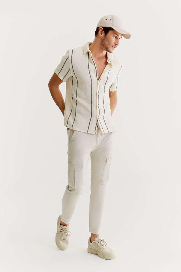 Cup Of Joe Denim Matt Mid Waist Regular Length Cargo Pants