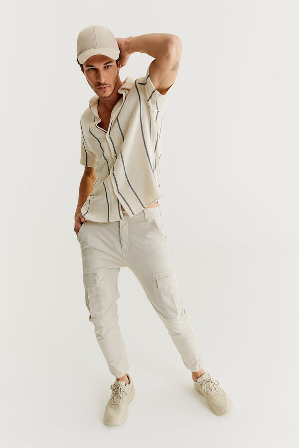 Cup Of Joe Denim Matt Mid Waist Regular Length Cargo Pants