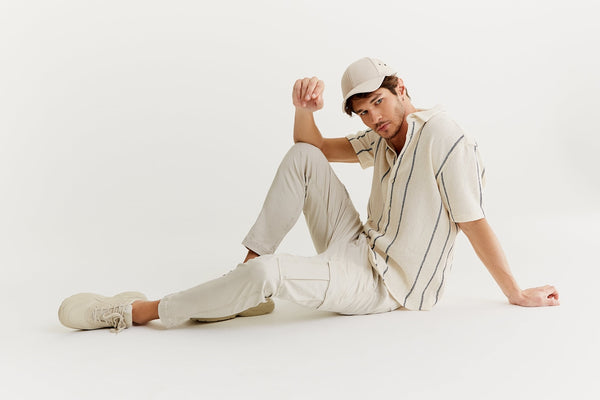 Cup Of Joe Denim Matt Mid Waist Regular Length Cargo Pants