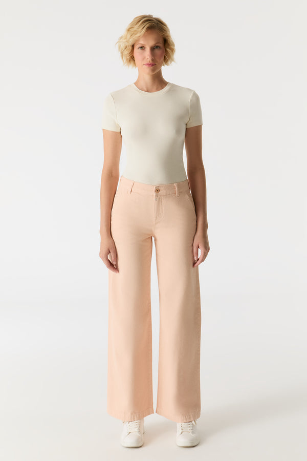 cup of joe denim Maxine Mid Waist Full Length Drop Crotch Chino Pants