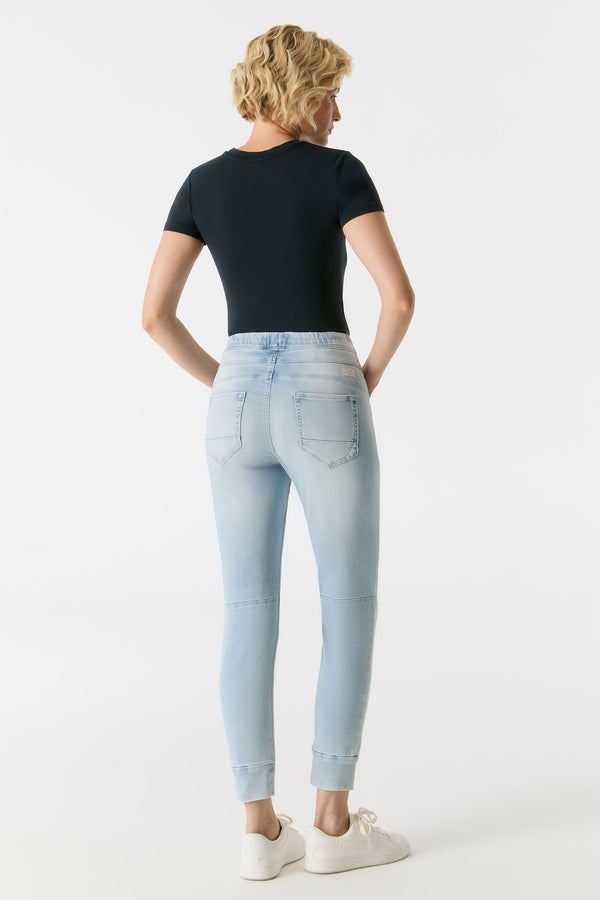 Cup Of Joe Denim Mila Mid Waist Ankle Length Jogger 5 Pocket Jeans