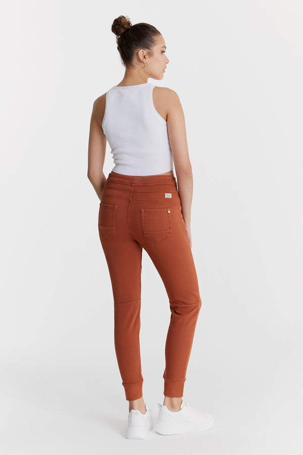 Cup Of Joe Denim Mila Mid Waist Ankle Length Jogger 5 Pocket Pants