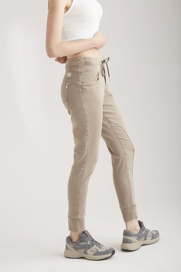 Cup Of Joe Denim Mila Mid Waist Ankle Length Jogger 5 Pocket Pants