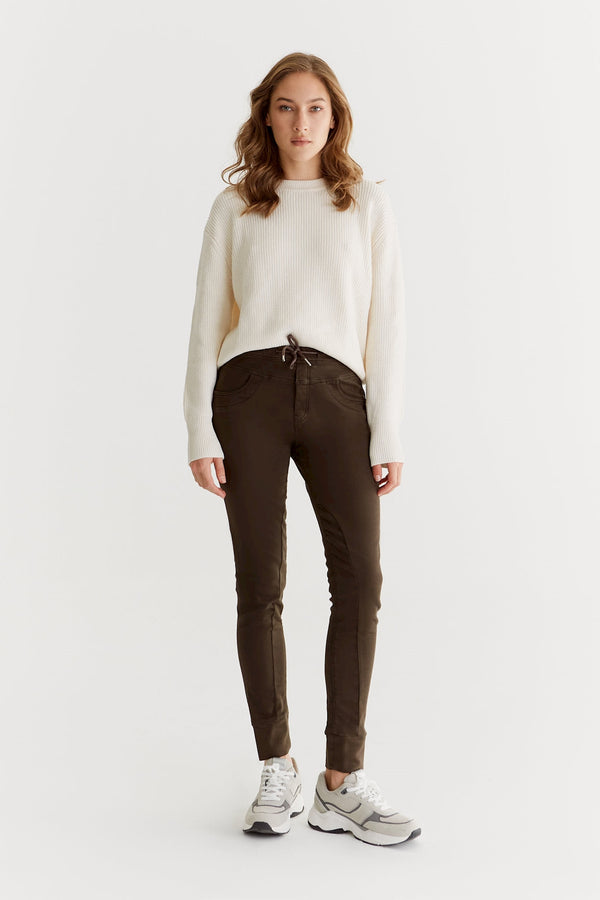 cup of joe denim Mila Mid Waist Ankle Length Jogger 5 Pocket Pants