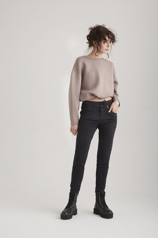 cup of joe denim Mila Mid Waist Ankle Length Jogger 5 Pocket Pants