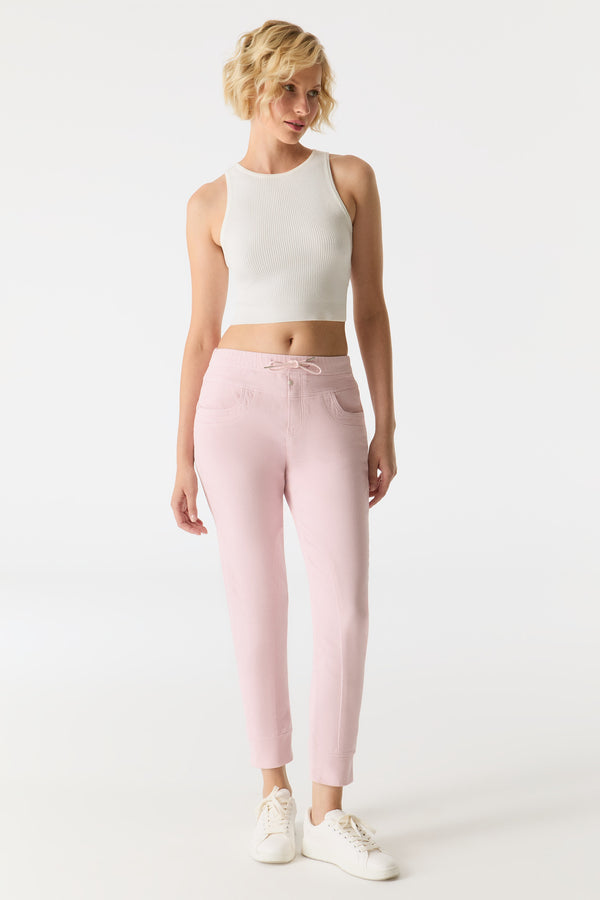 Cup Of Joe Denim Mila Mid Waist Ankle Length Jogger 5 Pocket Pants