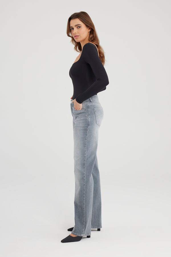 Cup Of Joe Denim Nova Mid Waist Regular Length 5 Pocket Jeans