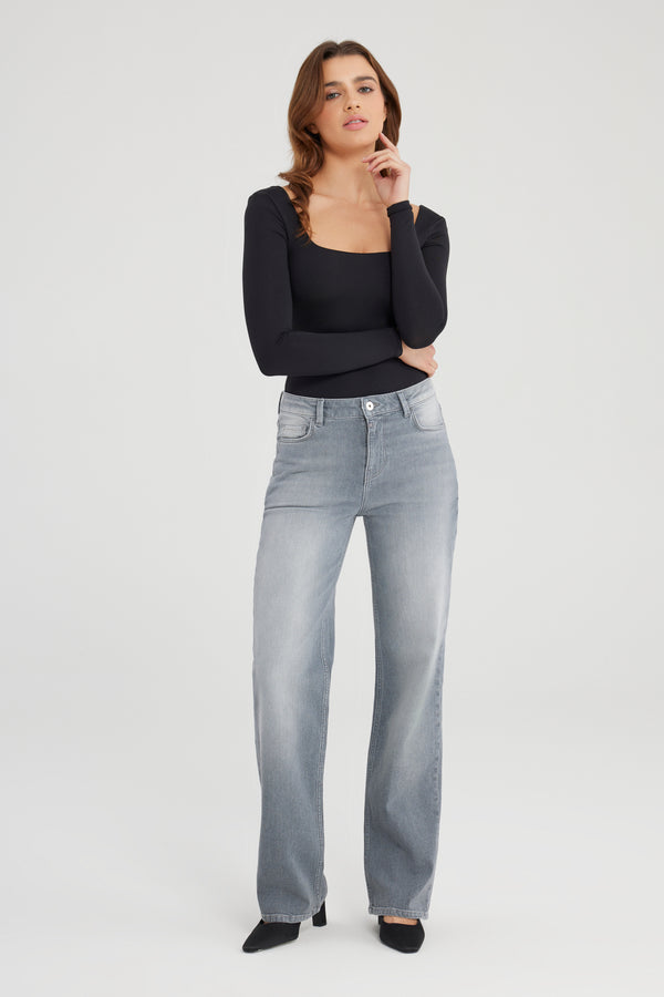 cup of joe denim Nova Mid Waist Regular Length 5 Pocket Jeans