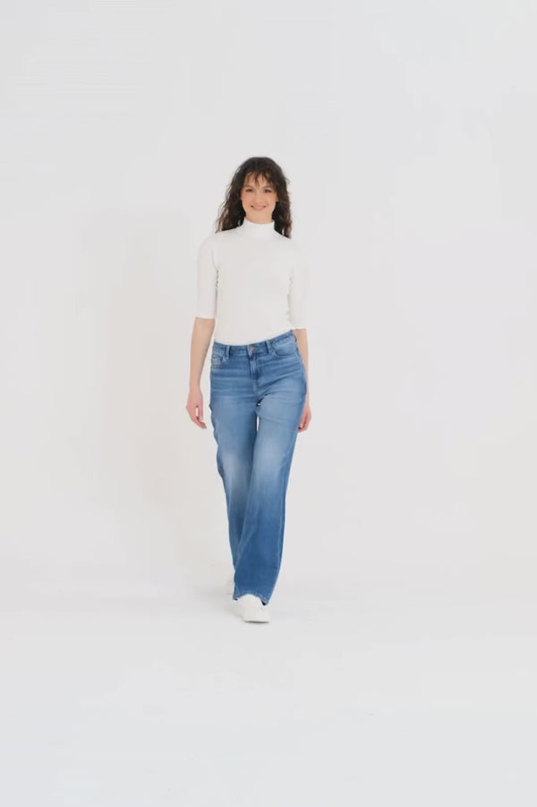 Cup Of Joe Denim Nova Mid Waist Regular Length 5 Pocket Jeans