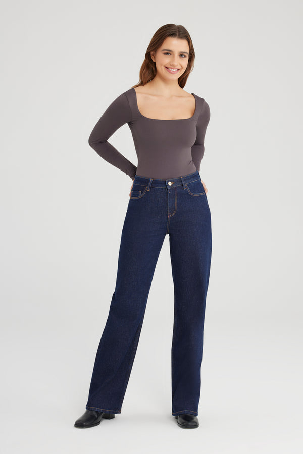 cup of joe denim Nova Mid Waist Regular Length 5 Pocket Jeans