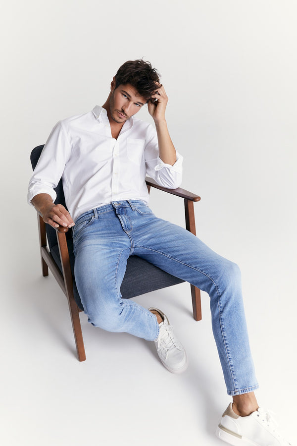 Cup Of Joe Denim Ray Mid Waist Regular Length 5 Pocket Jeans