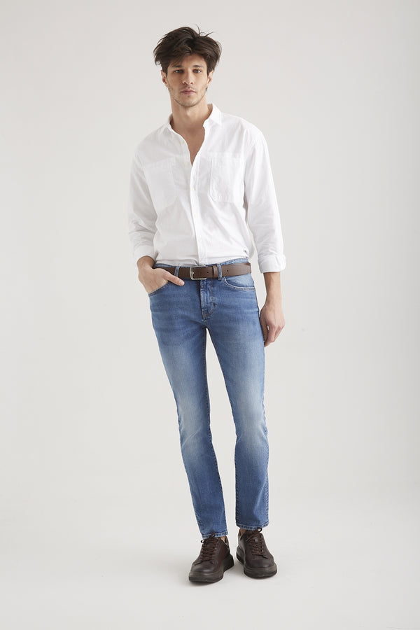 cup of joe denim Ray Mid Waist Regular Length 5 Pocket Jeans