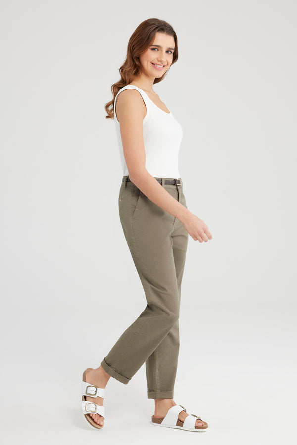 Cup Of Joe Denim Ruth Mid Waist Regular Length Chino Pants
