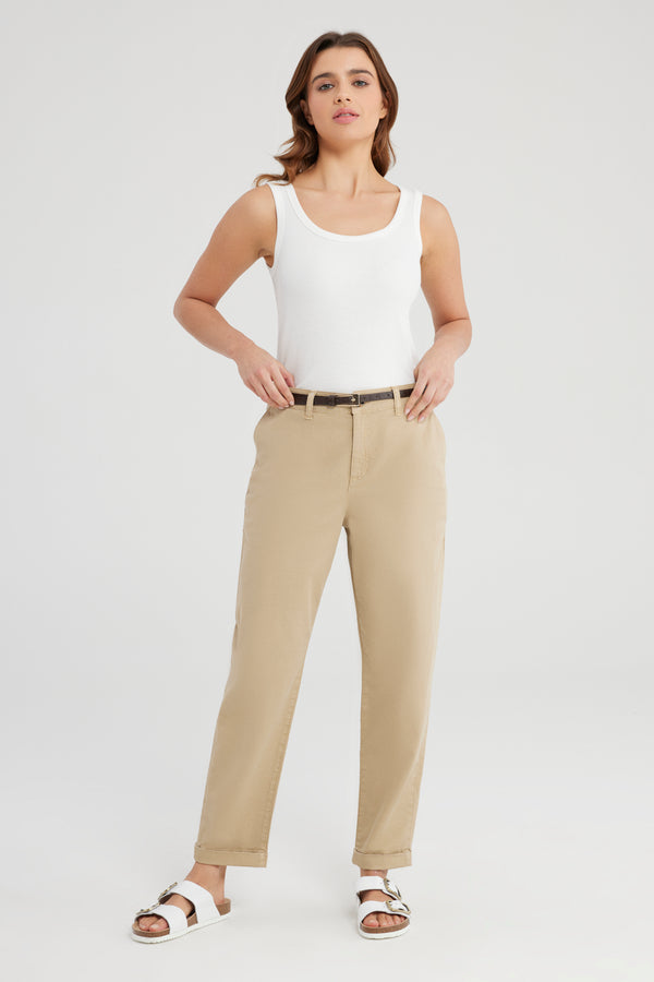 Cup Of Joe Denim Ruth Mid Waist Regular Length Chino Pants