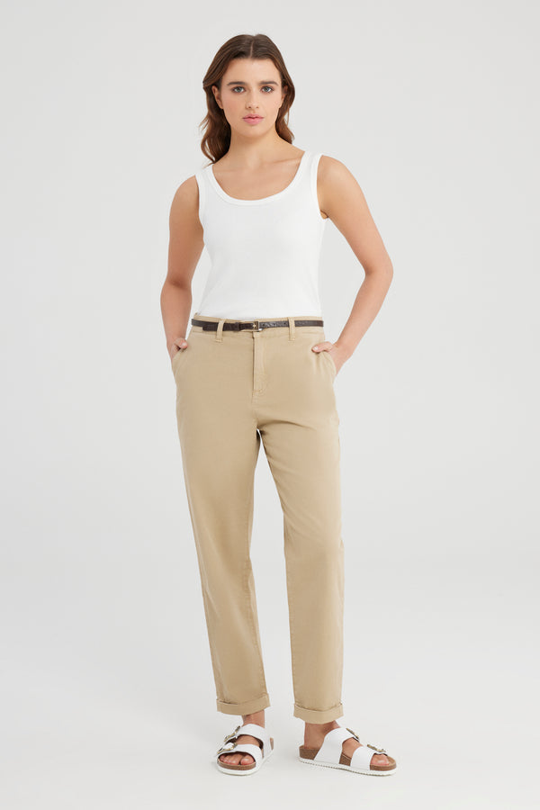 Cup Of Joe Denim Ruth Mid Waist Regular Length Chino Pants