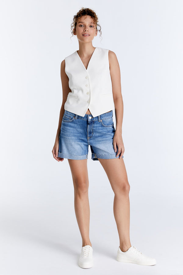 cup of joe denim Tracy Low Waist Regular Length 5 Pocket Shorts