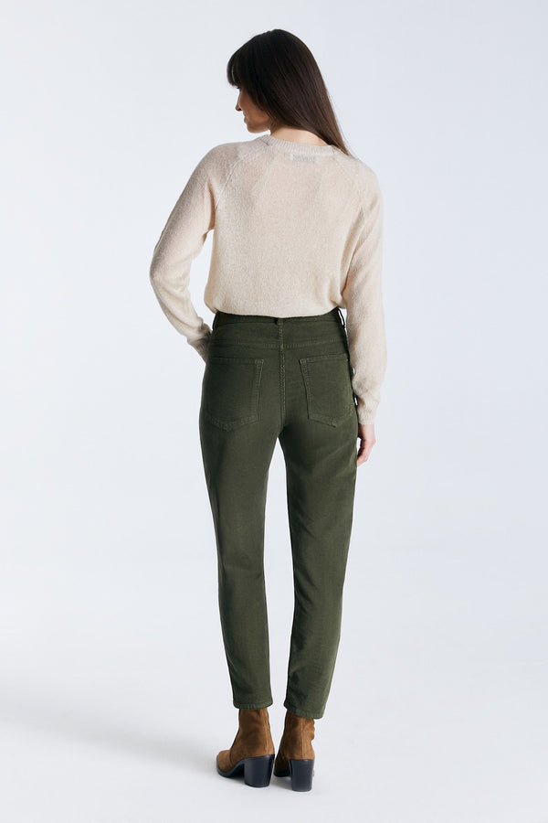 Cup Of Joe Denim Victoria Cord Mid Waist Regular Length 5 Pocket Pants