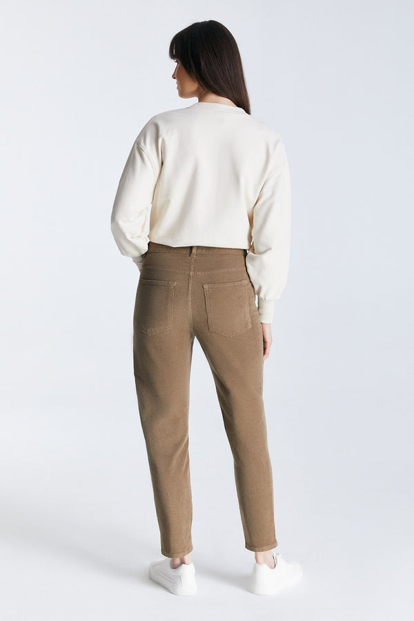 Cup Of Joe Denim Victoria Cord Mid Waist Regular Length 5 Pocket Pants