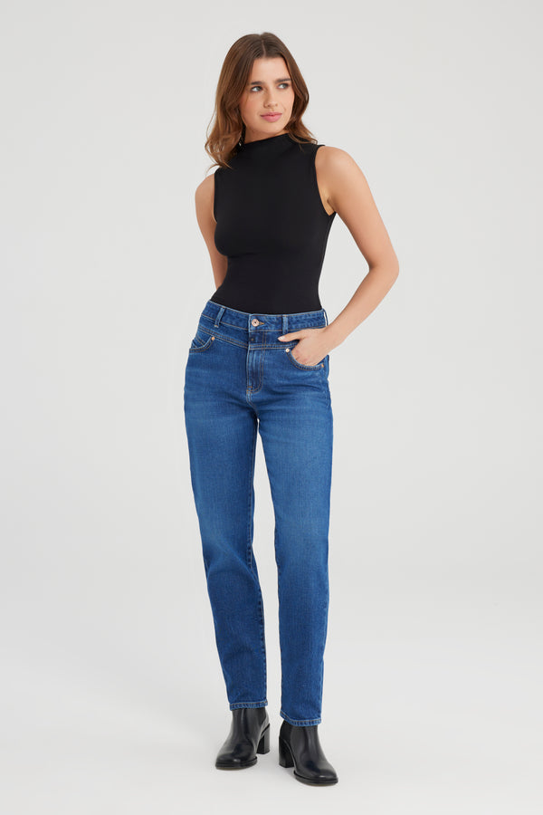 Cup Of Joe Denim Victoria Mid Waist Regular Length 5 Pocket Jeans