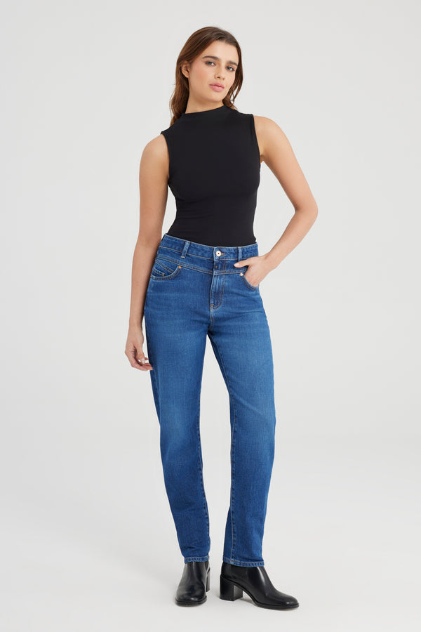 Cup Of Joe Denim Victoria Mid Waist Regular Length 5 Pocket Jeans