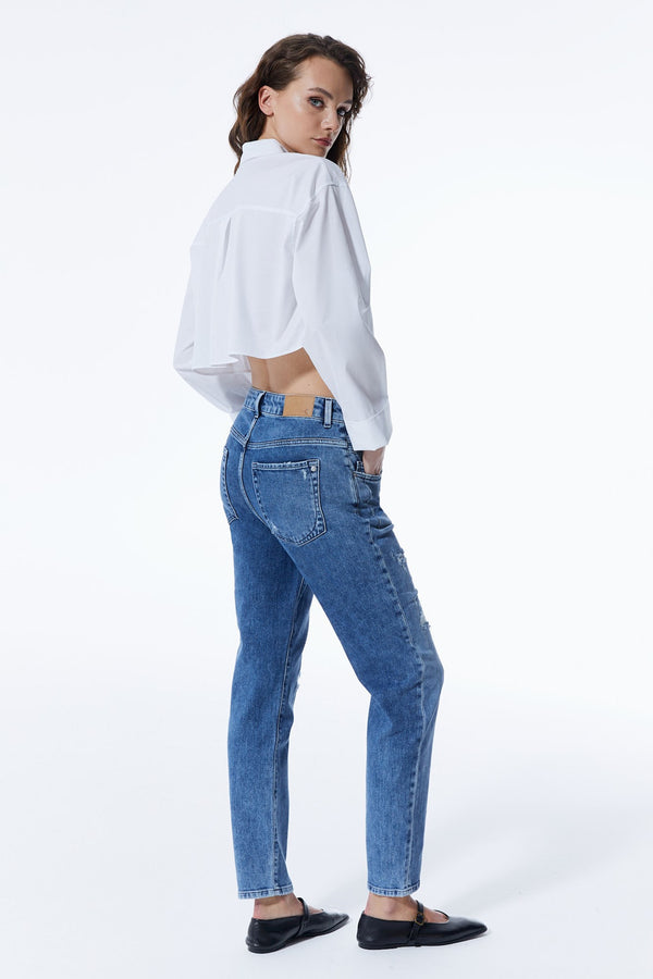 Cup Of Joe Denim Victoria Mid Waist Regular Length 5 Pocket Jeans