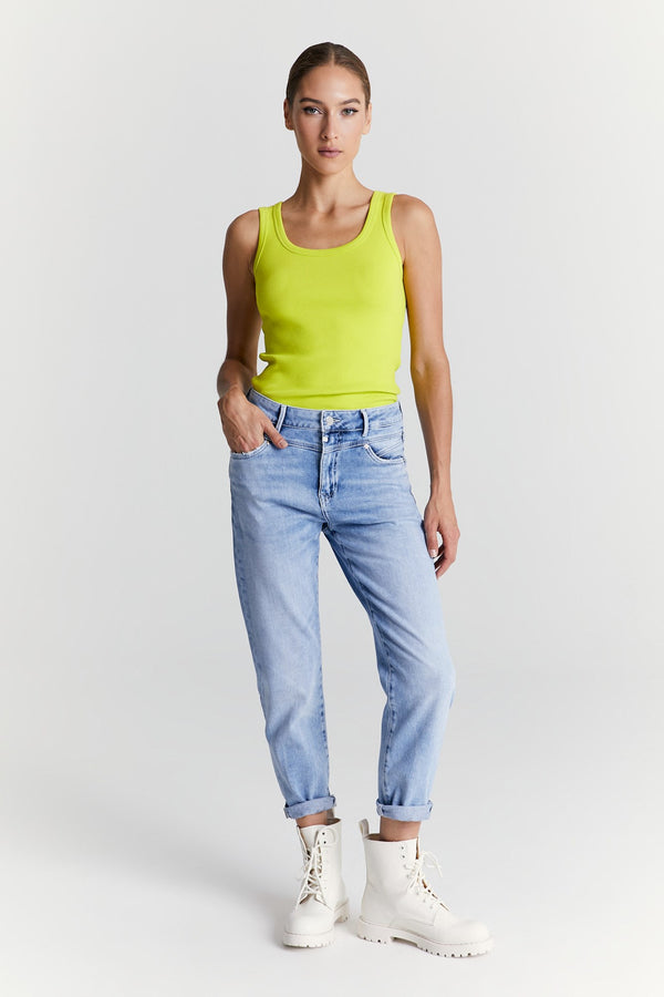 cup of joe denim Victoria Mid Waist Regular Length 5 Pocket Jeans