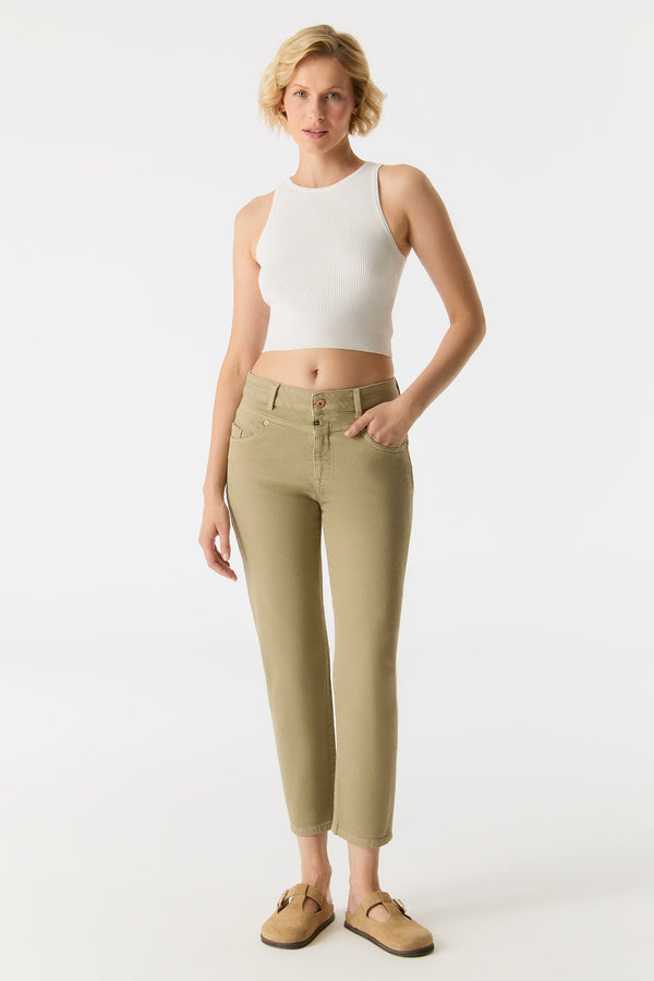 Cup Of Joe Denim Victoria Mid Waist Regular Length 5 Pocket Pants