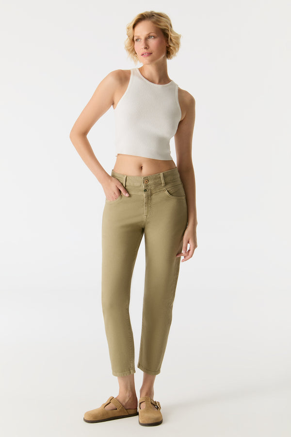 Cup Of Joe Denim Victoria Mid Waist Regular Length 5 Pocket Pants