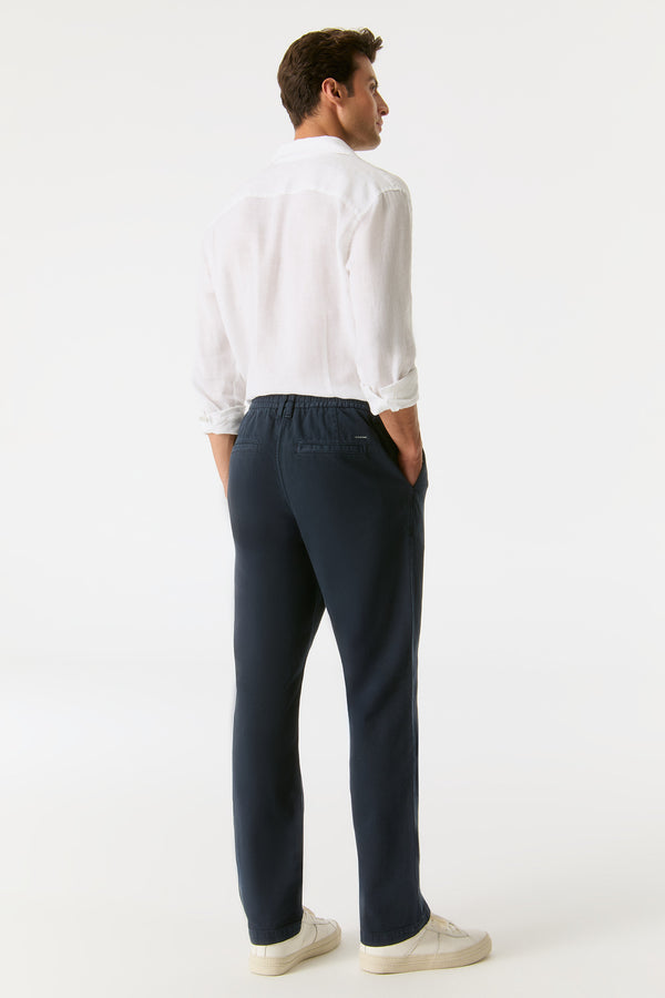 Cup Of Joe Denim Willy Mid Waist Ankle Length Pleated Chino Pants