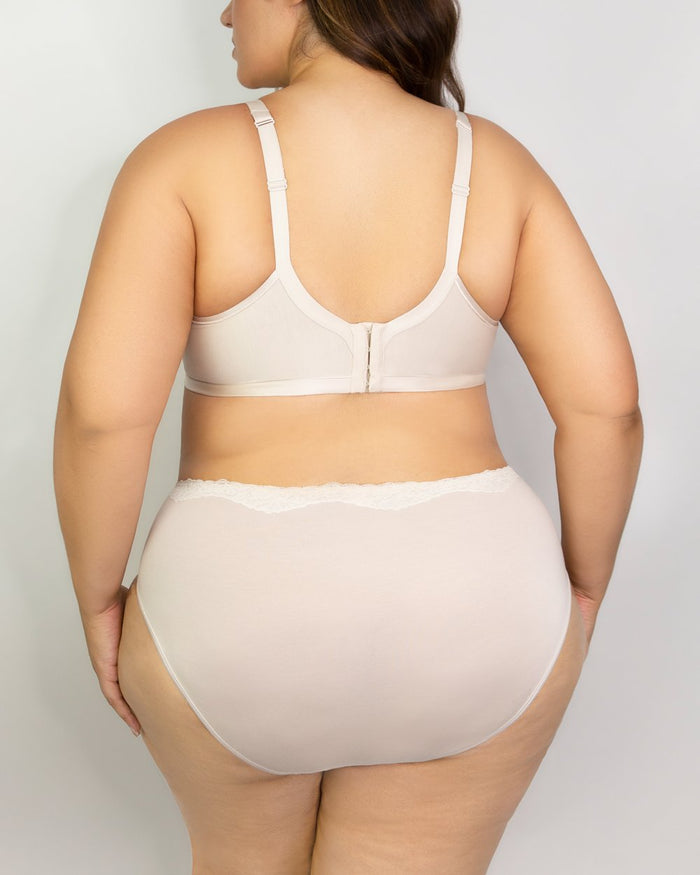Curvy Couture Cotton Luxe Hipster - FINAL SALE Natural