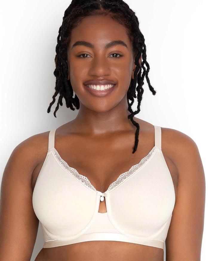 Curvy Couture Cotton Luxe Unlined Underwire Natural