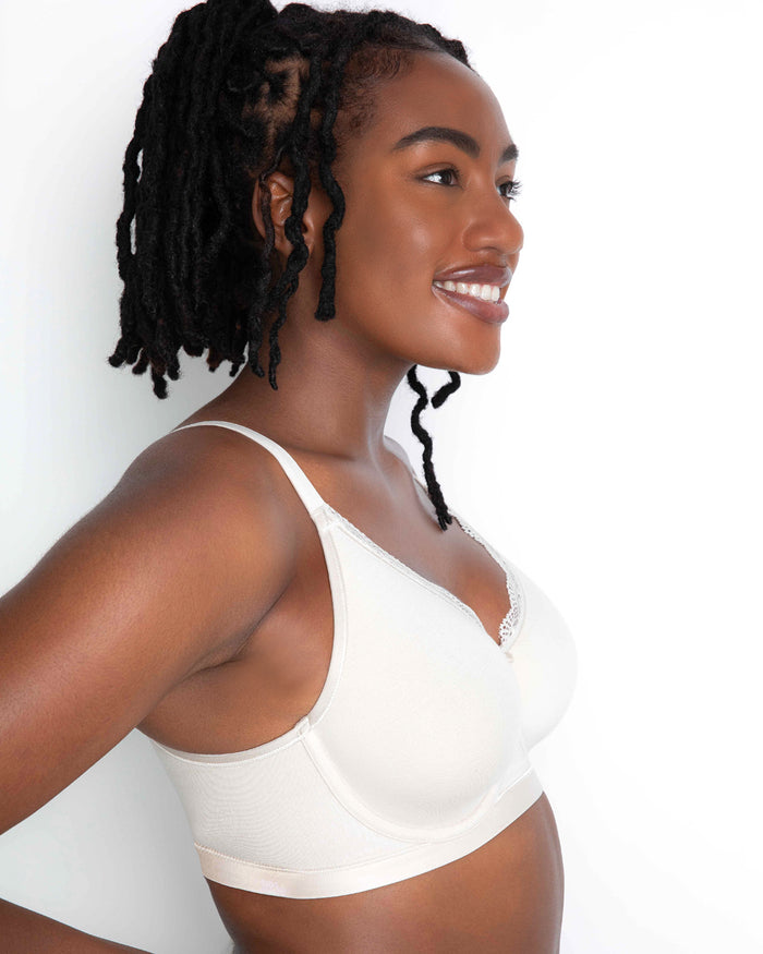 Curvy Couture Cotton Luxe Unlined Underwire Natural