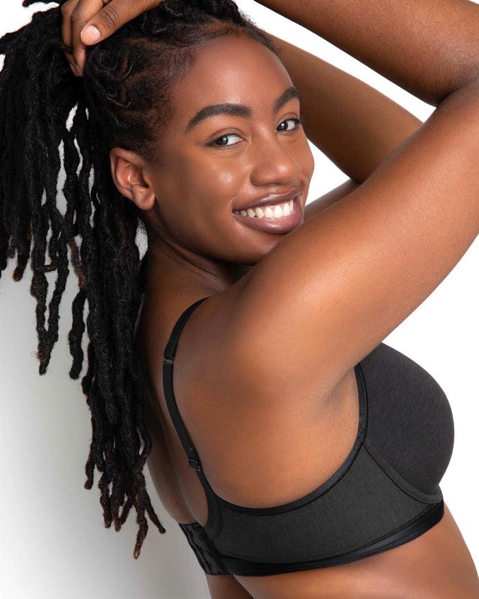Curvy Couture Cotton Luxe Unlined Underwire Black
