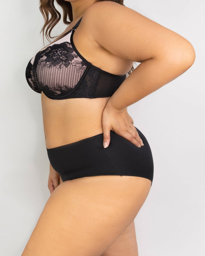 Curvy Couture Essential Boyshort - FINAL SALE Black