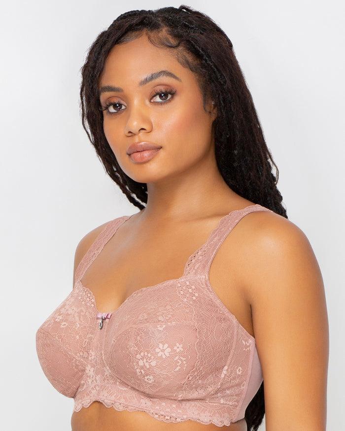 Curvy Couture Luxe Lace Wireless Bra Ballet Fever