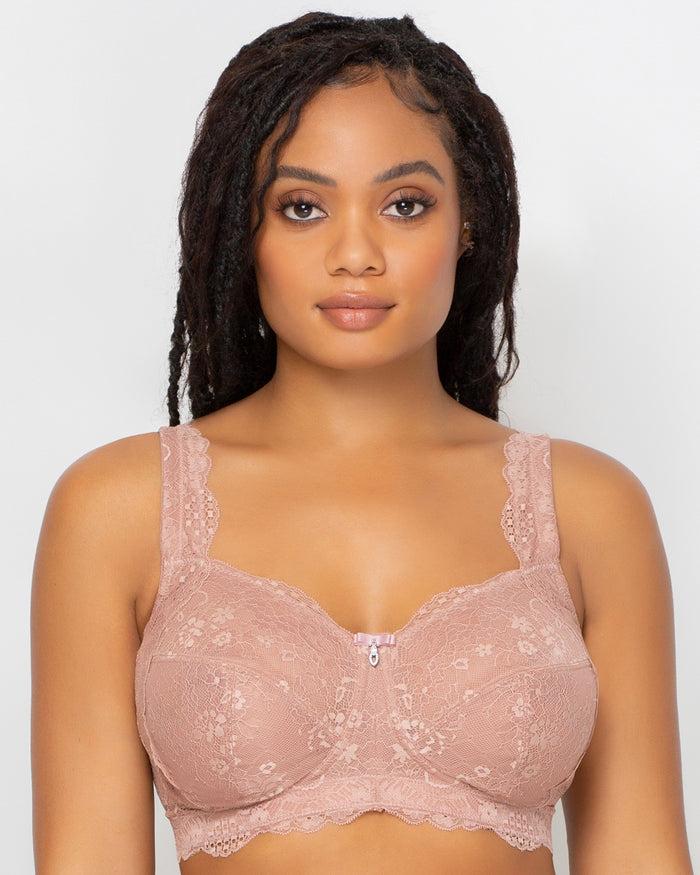 curvy couture Luxe Lace Wireless Bra Ballet Fever