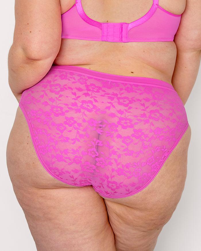 Curvy Couture No-Show Lace High Cut Brief Flirt