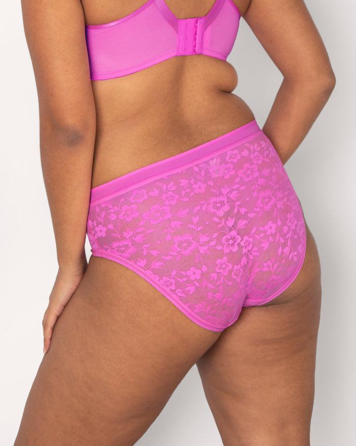 Curvy Couture No-Show Lace High Cut Brief Flirt