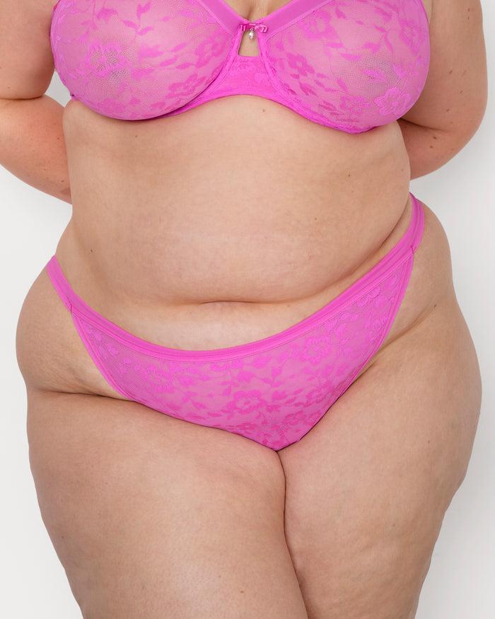 Curvy Couture No-Show Lace String Bikini Flirt