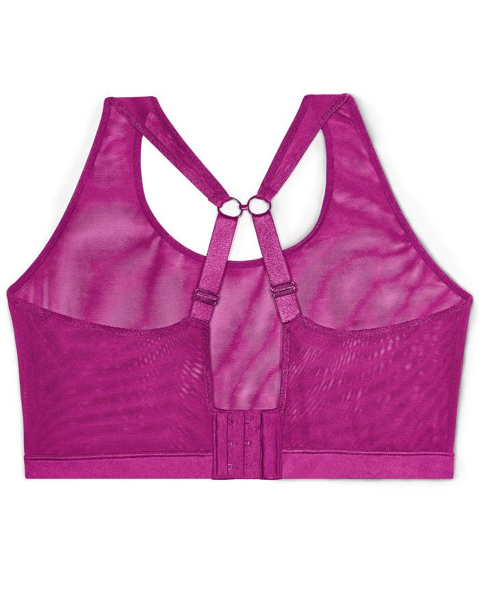Curvy Couture Sheer Mesh Bralette Cosmo Pink