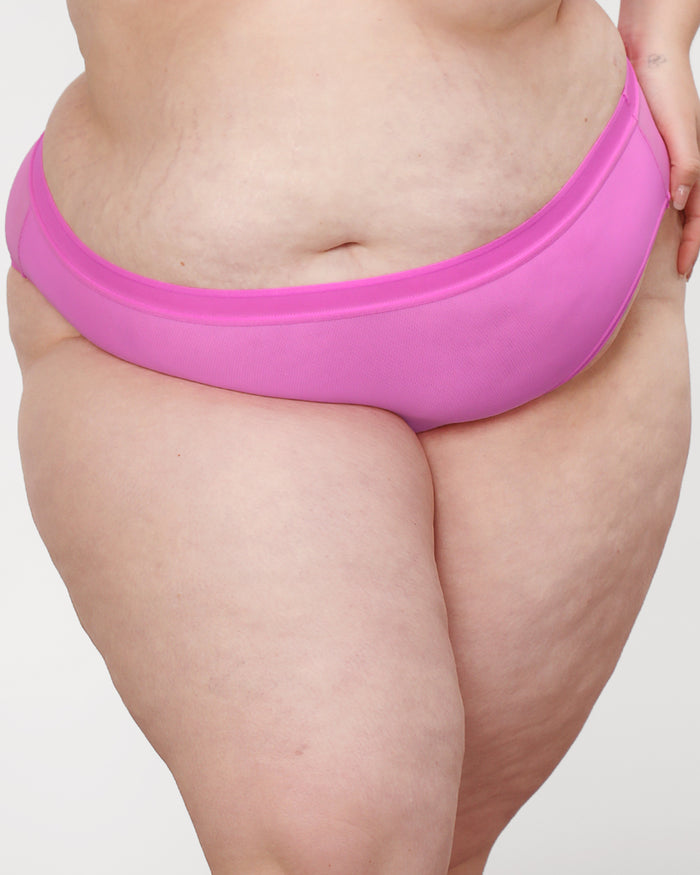 Curvy Couture Sheer Mesh High Cut Brief Flirt