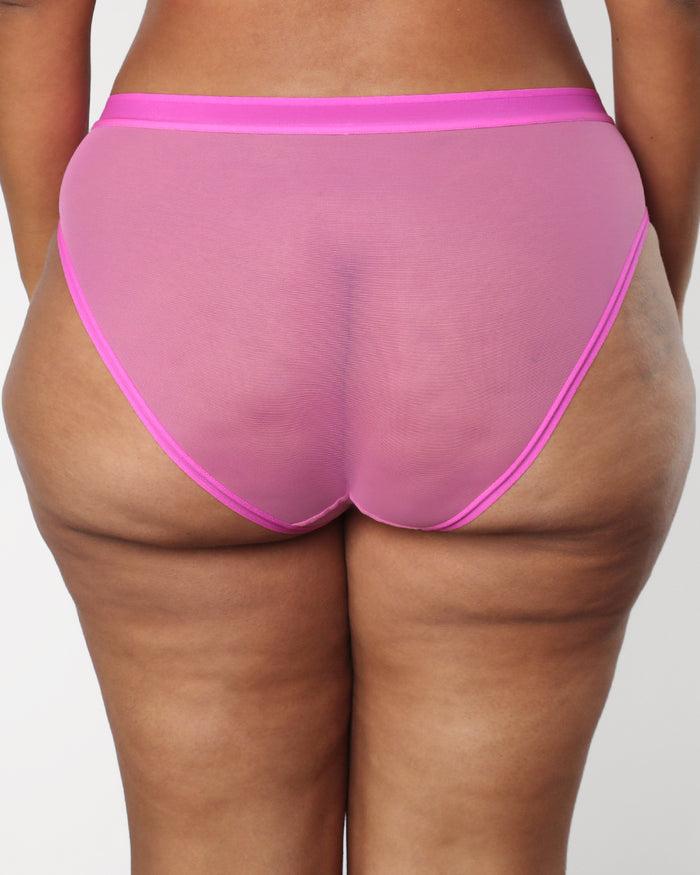 Curvy Couture Sheer Mesh High Cut Brief Flirt