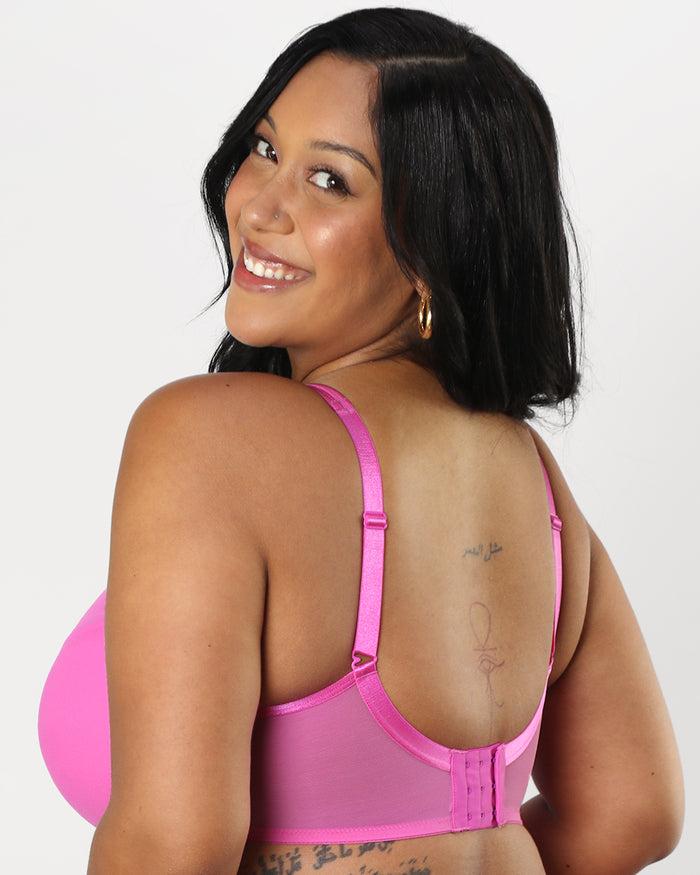 Curvy Couture Sheer Mesh Plunge T-Shirt Bra Flirt